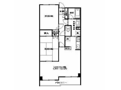 アーバンヒルズ泉中央(2LDK/5階)の間取り写真
