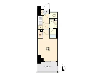 プライマル南砂(1K/6階)の間取り写真