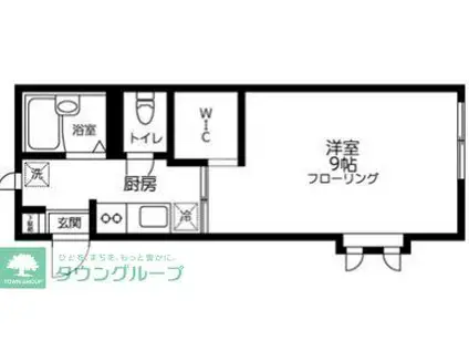パークハイム新川崎(1K/1階)の間取り写真