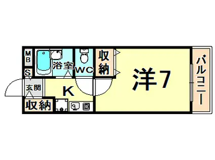 シティメゾン塚口(1K/3階)の間取り写真