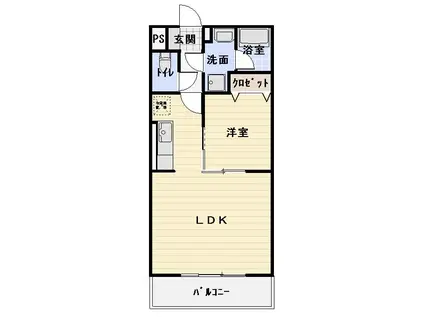 フォルモンテ(1LDK/3階)の間取り写真