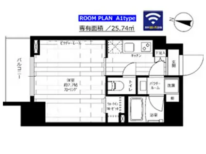 ステージグランデ大島(1K/6階)の間取り写真