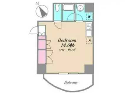 FIRST-A虎ノ門(ワンルーム/7階)の間取り写真