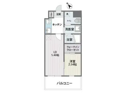 グランフォーレ薬院南(2K/6階)の間取り写真