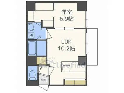 トロワ1ST(1LDK/5階)の間取り写真