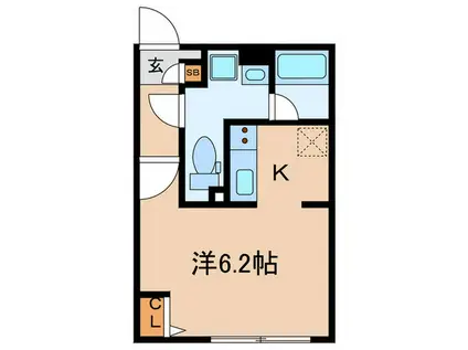 TOGGLE椎名町(1K/2階)の間取り写真