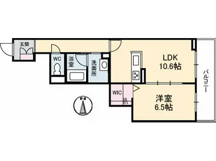 シャーメゾンルッカ(1LDK/2階)の間取り写真