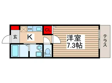 エマーブル(1K/1階)の間取り写真
