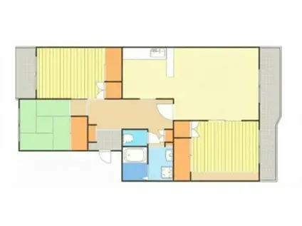 ECLARGE B棟(3LDK/2階)の間取り写真