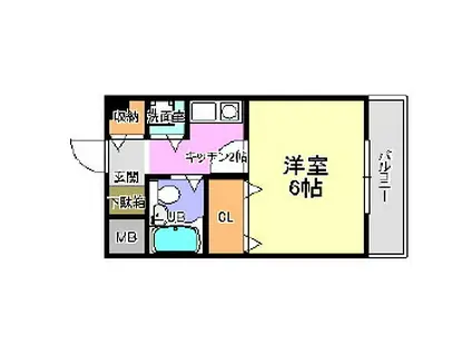 トーカン須磨神撫町キャスティール(1K/5階)の間取り写真