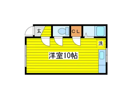 アドヴァンスN28(ワンルーム/2階)の間取り写真