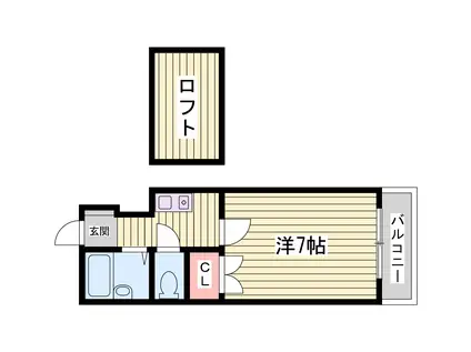 ロフティ池上(1K/1階)の間取り写真