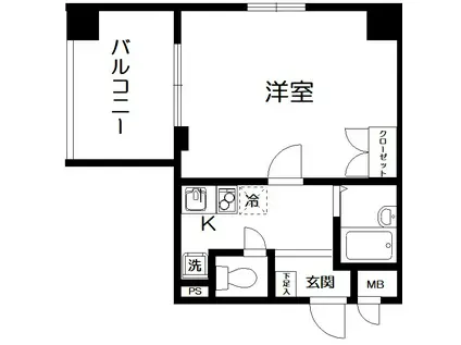 ファストコート亀戸(1K/5階)の間取り写真