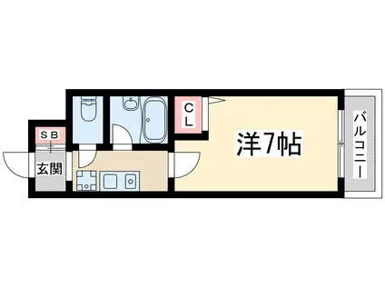 エスリード新大阪第5(1K/7階)の間取り写真