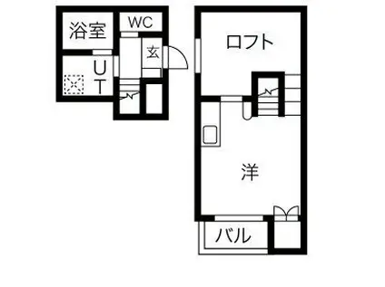 FLEUVE B(ワンルーム/2階)の間取り写真