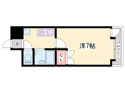 マンション望(1K/6階)の間取り写真