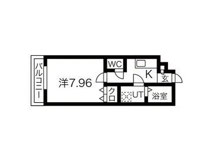 エステイトE神戸長田 条件変更しました(1K/3階)の間取り写真