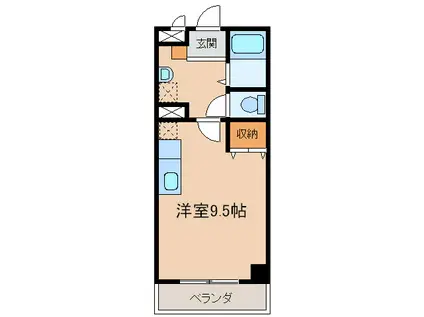 第3さくらマンション(ワンルーム/9階)の間取り写真