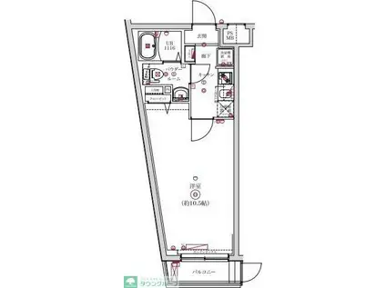 レンティーヴァ綾瀬(1K/4階)の間取り写真