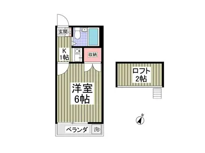 リブレス清瀬(1K/2階)の間取り写真
