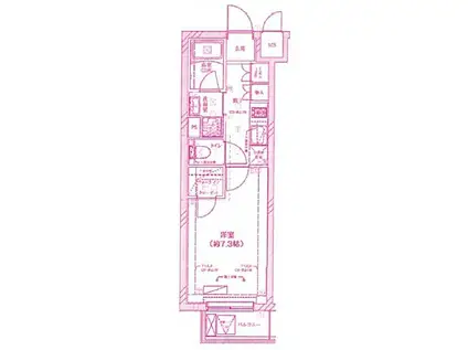 ディアレイシャス武蔵新城(1K/5階)の間取り写真