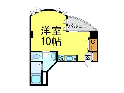 エレガンス西宮(ワンルーム/4階)の間取り写真