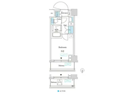 パークアクシス錦糸町スタイルズ(ワンルーム/6階)の間取り写真