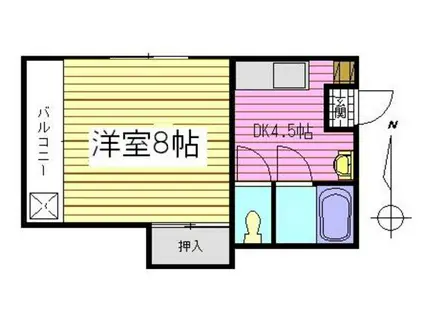 グレースワセダ(1DK/2階)の間取り写真