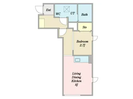 蔵グランデ南仙台駅前(1LDK/1階)の間取り写真