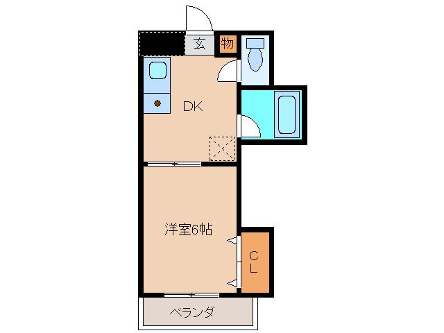 プチメゾン大工(1DK/3階)の間取り写真