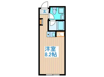 HILLS BLANCHE(ワンルーム/2階)の間取り写真