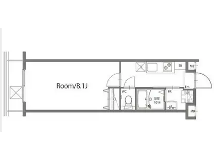 LA FONTE町屋(1K/5階)の間取り写真