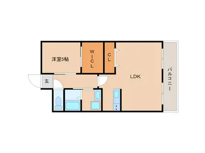 第三カシノハイツ(1LDK/3階)の間取り写真