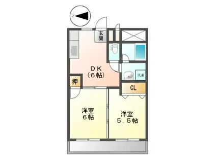 新栄Fビル(2DK/7階)の間取り写真