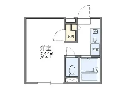 京急本線 上大岡駅 徒歩16分 2階建 築26年(1K/1階)の間取り写真