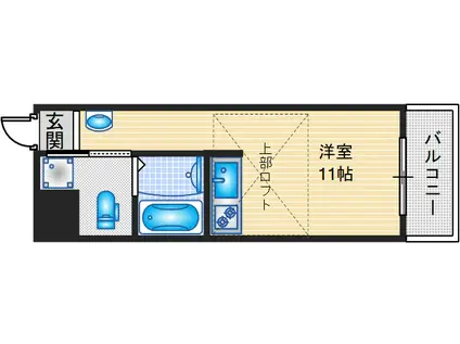 コスモライフ カタヤマ(ワンルーム/7階)の間取り写真