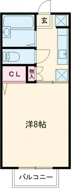 トゥインクルコート文化町13(1K/2階)の間取り写真