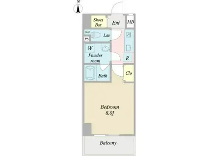 プレディアスタイル名古屋(1K/9階)の間取り写真