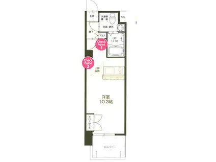 ORIENT 72HARBOR イースト TOWER(ワンルーム/11階)の間取り写真