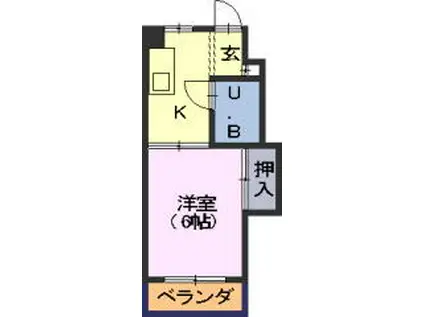 前山クロニケル(1K/3階)の間取り写真