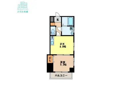 ライズBLD(1DK/5階)の間取り写真