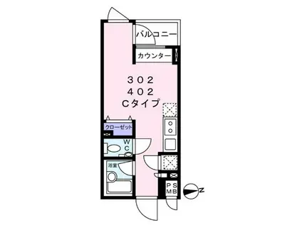 NAVI新宿(ワンルーム/3階)の間取り写真