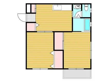 ミストラルハイム(1LDK/2階)の間取り写真