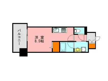 LANDIC H1916(ワンルーム/2階)の間取り写真