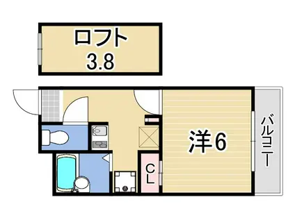 センチュリー武庫元町(1K/3階)の間取り写真