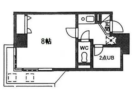 AXIS下町(1K/3階)の間取り写真