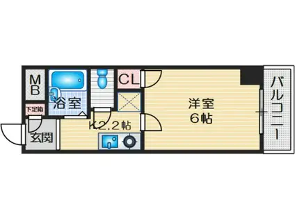 コンフォール高槻(1K/5階)の間取り写真