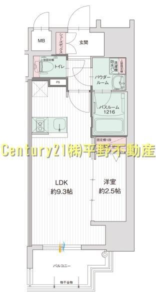 グランフォーレ久留米駅プレミア(1LDK/2階)の間取り写真