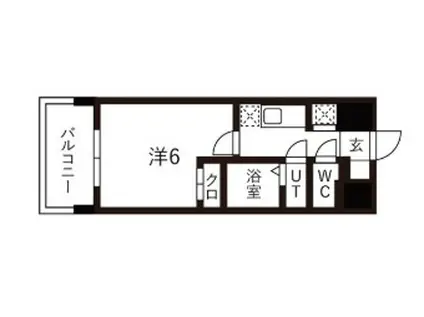 ワールドアイ大阪城イーストIII(1K/11階)の間取り写真