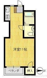 エバーグリーン新大阪(ワンルーム/4階)の間取り写真